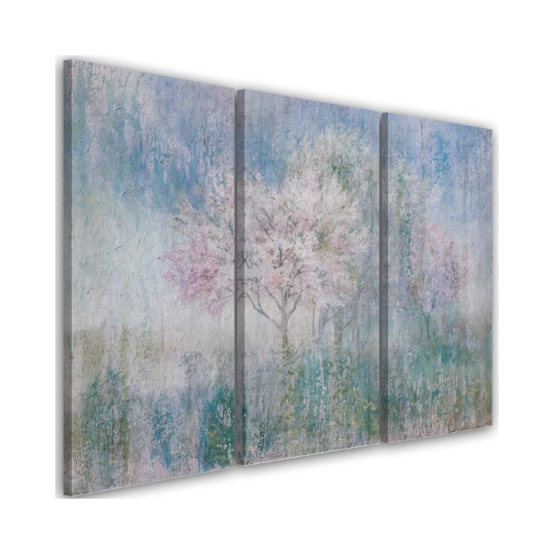 Flowering tree in a meadow old and dirty - Canvas print for bedroom | FEEBY