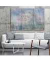 Flowering tree in a meadow old and dirty - Canvas print for bedroom | FEEBY
