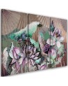 3 piece Holy lotus and fans - Printed canvas painting | FEEBY