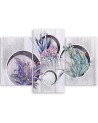 Square boxes shelves with flowers - Canvas print printed canvas | FEEBY