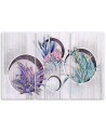 Square boxes shelves with flowers - Canvas wall painting | FEEBY
