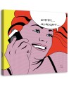 Pop art comic strip Woman Alright - Canvas wall art painting | FEEBY