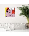 Pop art comic strip Woman Alright - Canvas wall art painting | FEEBY