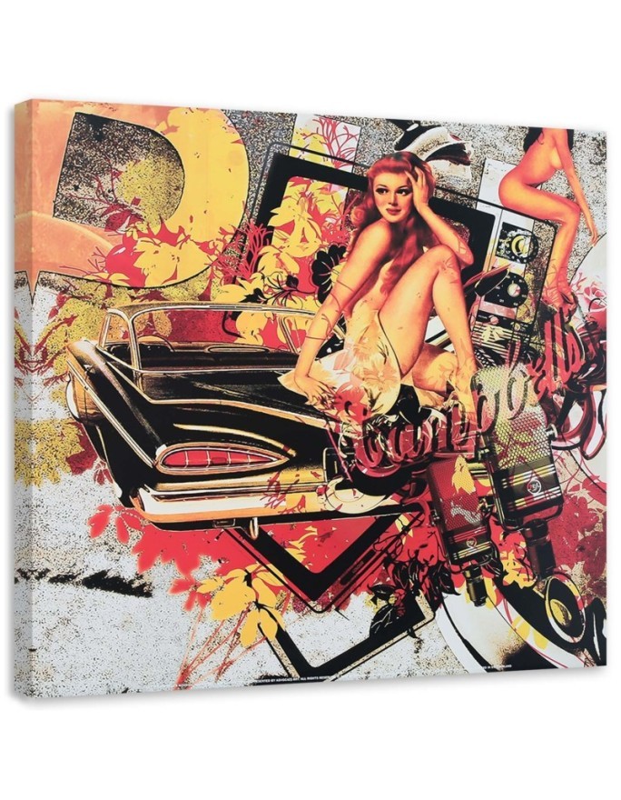 Woman Pop art Collage - Living room Canvas painting | FEEBY
