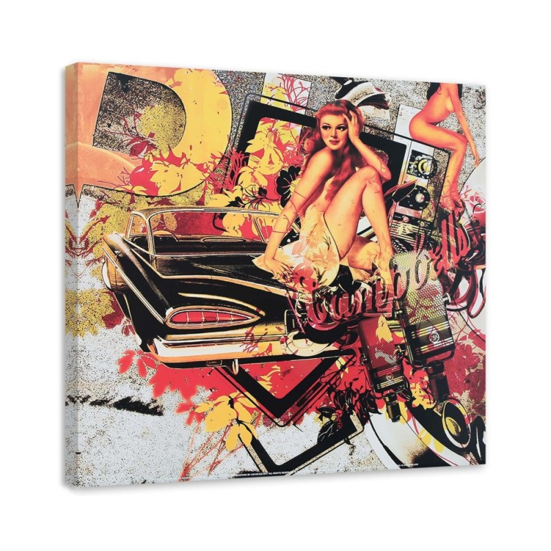 Woman Pop art Collage - Living room Canvas painting | FEEBY