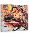 Woman Pop art Collage - Living room Canvas painting | FEEBY