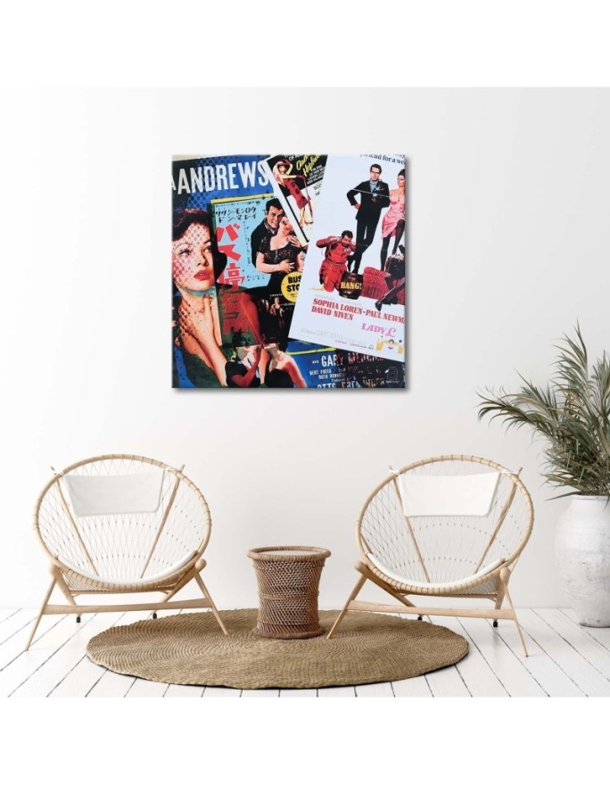 Stack of colourful magazines - Canvas prints for living room | FEEBY