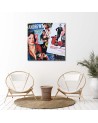 Stack of colourful magazines - Canvas prints for living room | FEEBY