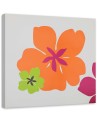 Orange flower pop art - Canvas prints for living room | FEEBY