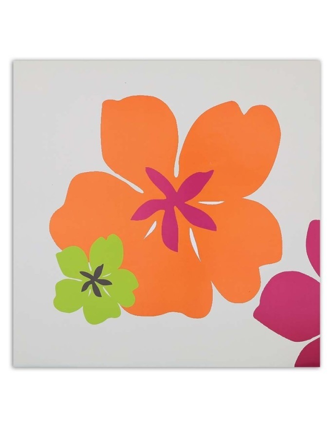 Orange flower pop art - Canvas prints for living room | FEEBY