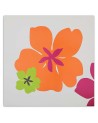Orange flower pop art - Canvas prints for living room | FEEBY