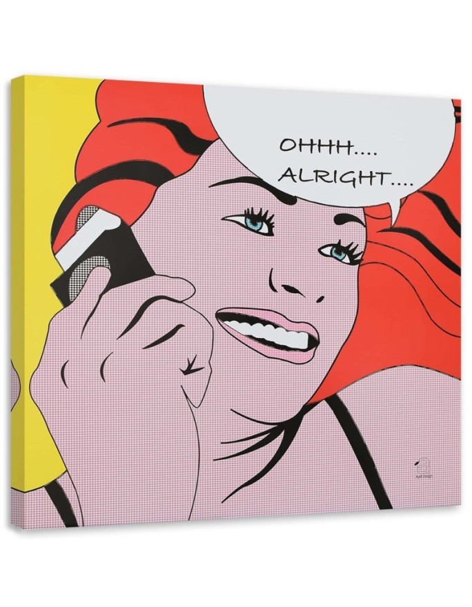 Cartoon pop art - Canvas prints for retro living room | FEEBY