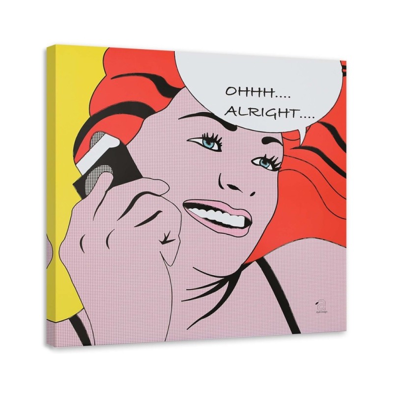 Cartoon pop art - Canvas prints for retro living room | FEEBY