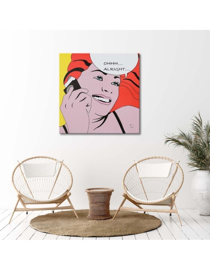 Cartoon pop art - Canvas prints for retro living room | FEEBY