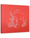 Marilyn Monroe on red background - Canvas prints with famous people | FEEBY