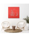 Marilyn Monroe on red background - Canvas prints with famous people | FEEBY