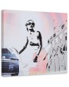 Woman at a gas station - Printed Canvas prints for living room | FEEBY