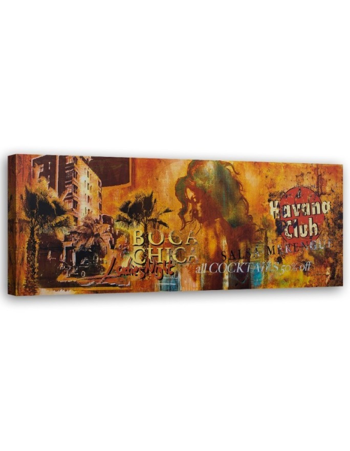 Havana Club collage - Printed Canvas prints for the living room | FEEBY