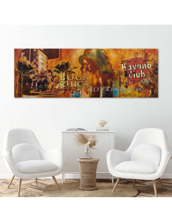 Havana Club collage - Printed Canvas prints for the living room | FEEBY