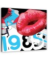 Abstract Red lips - Prints Canvas for the living room | FEEBY