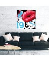 Abstract Red lips - Prints Canvas for the living room | FEEBY