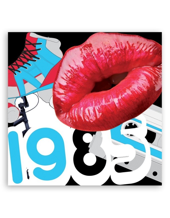 Abstract Red lips - Prints Canvas for the living room | FEEBY