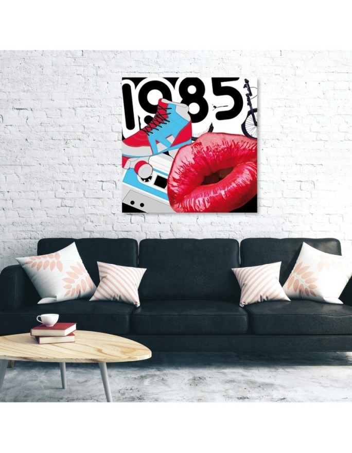 Red lips abstractions - Printed wall art for the bedroom | FEEBY