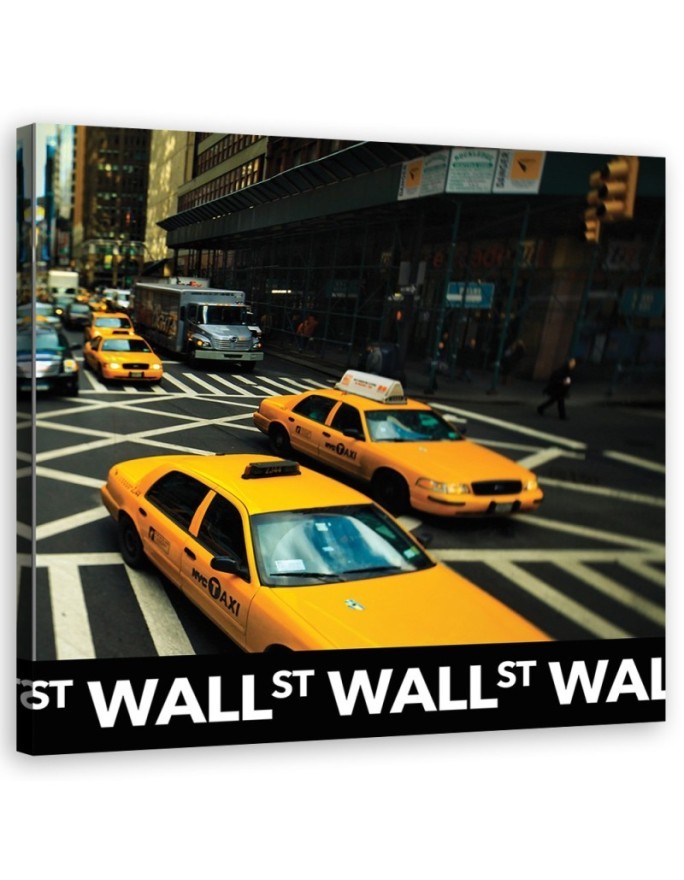 New York yellow taxi pop art - Wall painting for bedroom | FEEBY