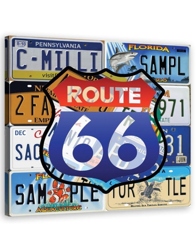 Route 66 Colourful - Wall art painting for bedroom | FEEBY