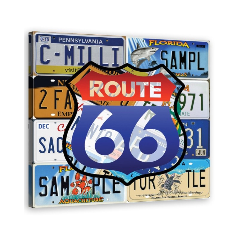 Route 66 Colourful - Wall art painting for bedroom | FEEBY