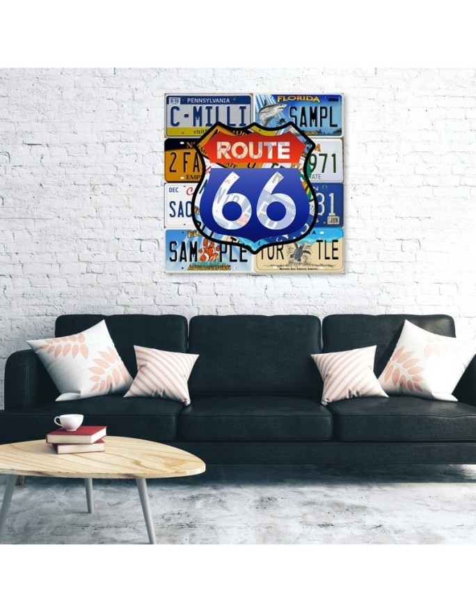 Route 66 Colourful - Wall art painting for bedroom | FEEBY