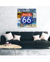 Route 66 Colourful - Wall art painting for bedroom | FEEBY