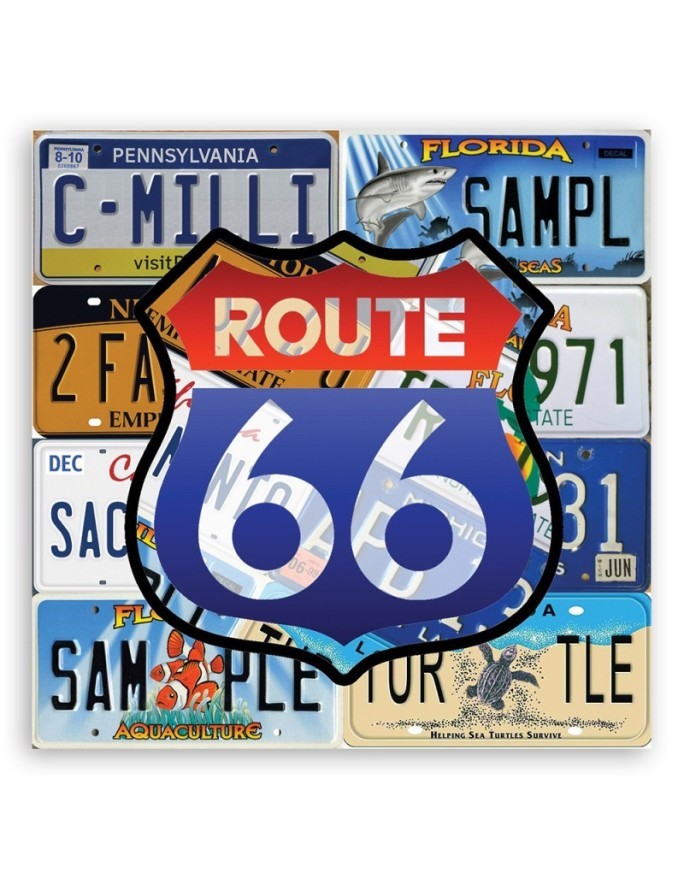 Route 66 Colourful - Wall art painting for bedroom | FEEBY