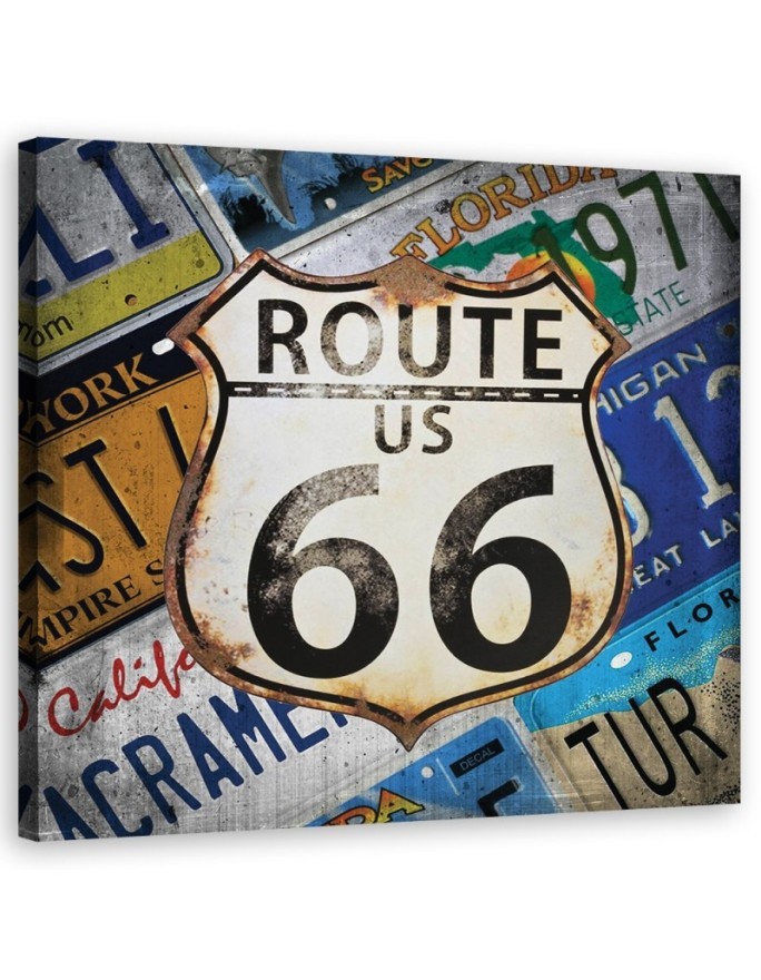 Route 66 Colourful - Wall painting for the bedroom | FEEBY