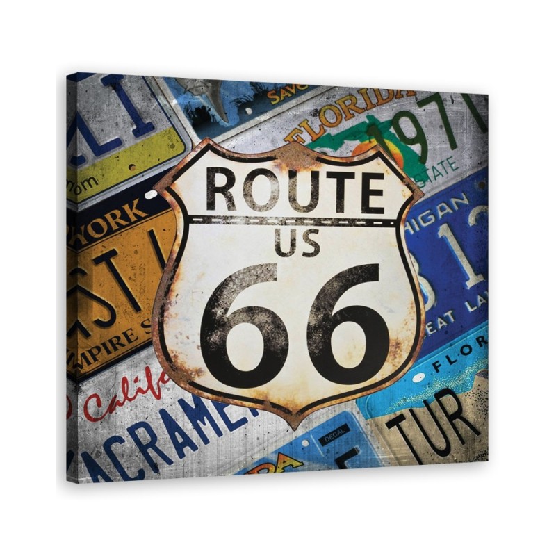 Route 66 Colourful - Wall painting for the bedroom | FEEBY