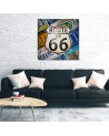 Route 66 Colourful - Wall painting for the bedroom | FEEBY