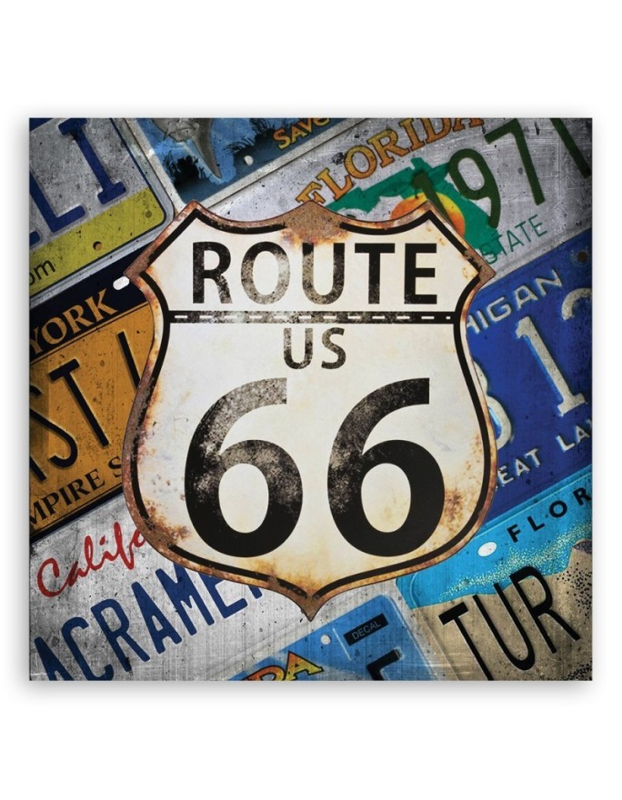 Route 66 Colourful - Wall painting for the bedroom | FEEBY