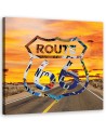 Route 66 Colourful - Wall art canvas painting for the bedroom | FEEBY