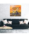 Route 66 Colourful - Wall art canvas painting for the bedroom | FEEBY