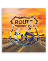 Route 66 Colourful - Wall art canvas painting for the bedroom | FEEBY