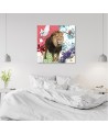 Lion and birds collage - canvas wall art painting | FEEBY