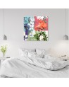 Flamingo and birds collage - Canvas art painting | FEEBY