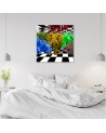 Colourful elephant - Canvas wall art painting | FEEBY