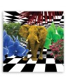 Colourful elephant - Canvas wall art painting | FEEBY
