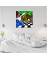 Colourful zebra nature animals - Canvas wall art painting | FEEBY
