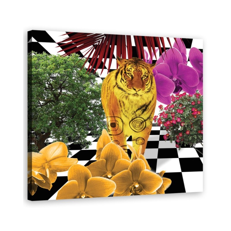Colourful tiger - Modern wall art painting | FEEBY