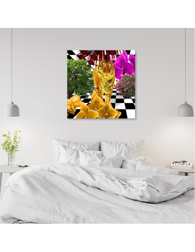 Colourful tiger - Modern wall art painting | FEEBY