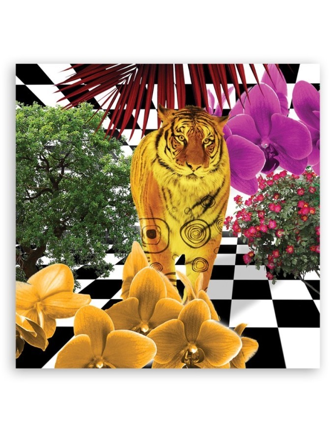 Colourful tiger - Modern wall art painting | FEEBY