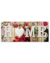 Home Quotes and rustic floral background - Decorative Canvas painting | FEEBY