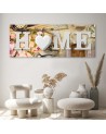 Home inscription in vintage style - Decorative Canvas painting for living room | FEEBY